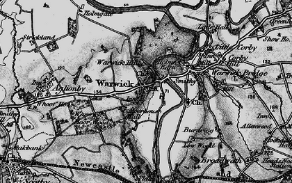 Old map of Warwick-on-Eden in 1897
