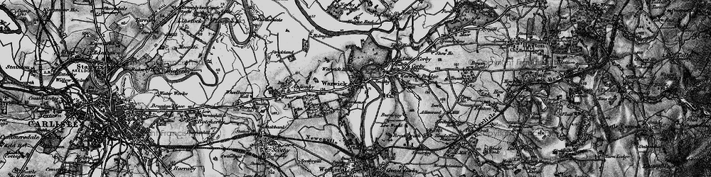 Old map of Warwick-on-Eden in 1897