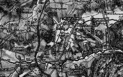 Old map of Wash Common in 1895