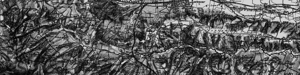 Old map of Wash Common in 1895