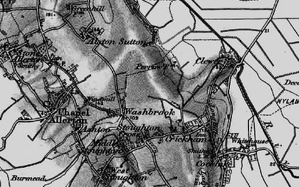Old map of Washbrook in 1898