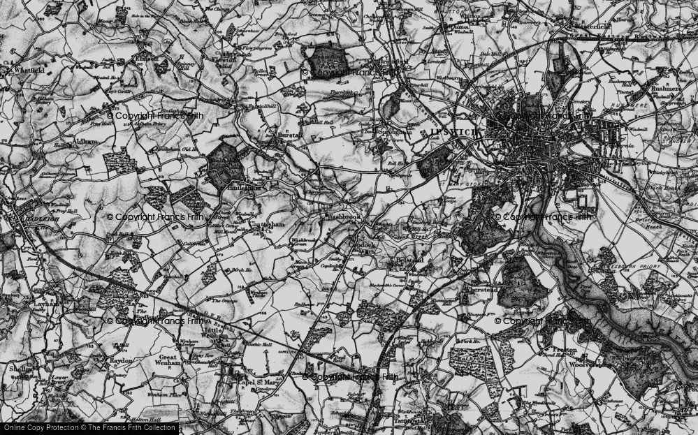 Old Map of Washbrook Street, 1896 in 1896