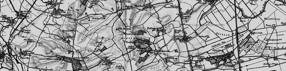 Old map of Washingley in 1898