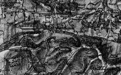 Old map of Chanctonbury Ring in 1895