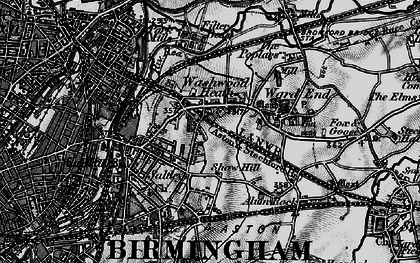 Old map of Washwood Heath in 1899