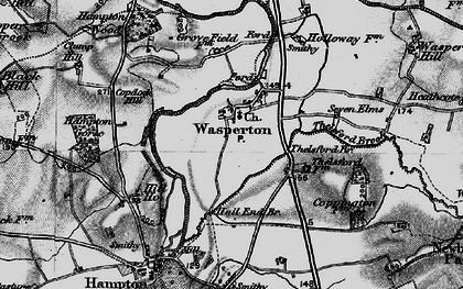 Old map of Wasperton in 1898