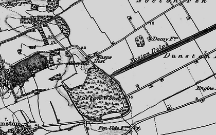 Old map of Blankney Wood in 1899