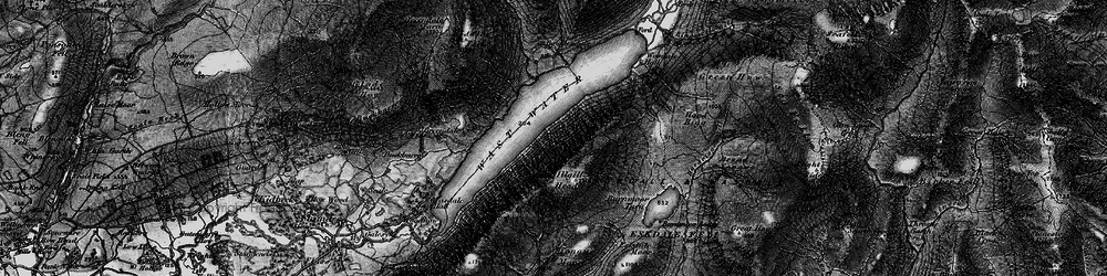 Old map of Wast Water in 1897