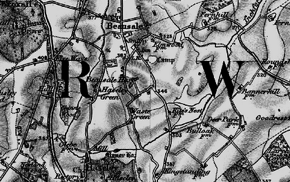 Old map of Waste Green in 1898
