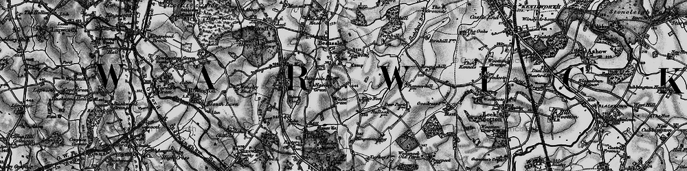 Old map of Waste Green in 1898