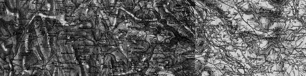 Old map of Becky Falls in 1898