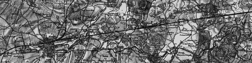 Old map of Water End in 1895