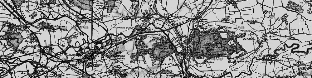 Old map of Water Fryston in 1896