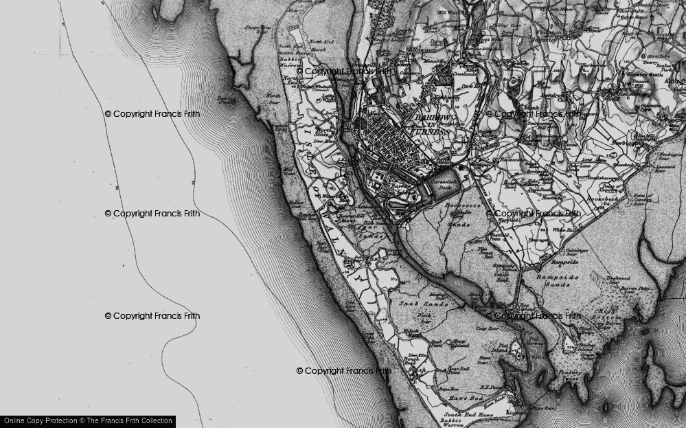 Old Map of Historic Map covering Bent Haw Scar in 1897