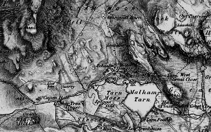 Old map of Malham Tarn in 1898