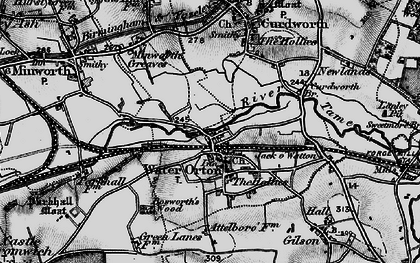 Old map of Water Orton in 1899