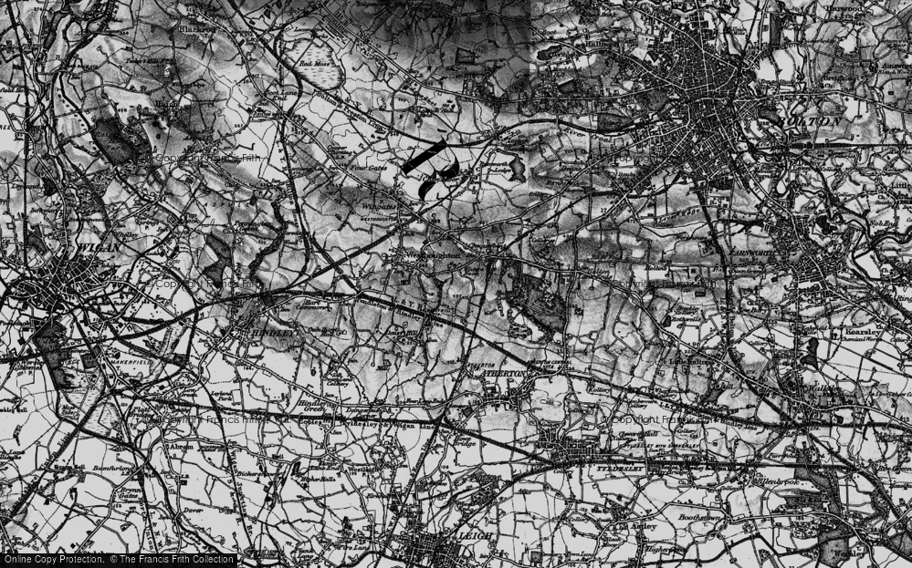 Old Map of Water's Nook, 1896 in 1896