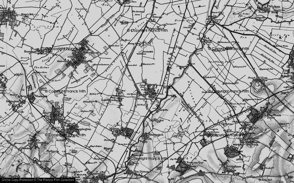 Old Map of Waterbeach, 1898 in 1898
