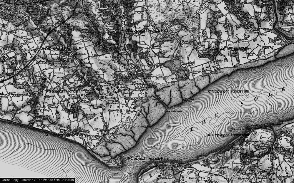 Old Map of Waterford, 1895 in 1895