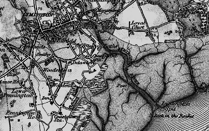 Old map of Waterford in 1895