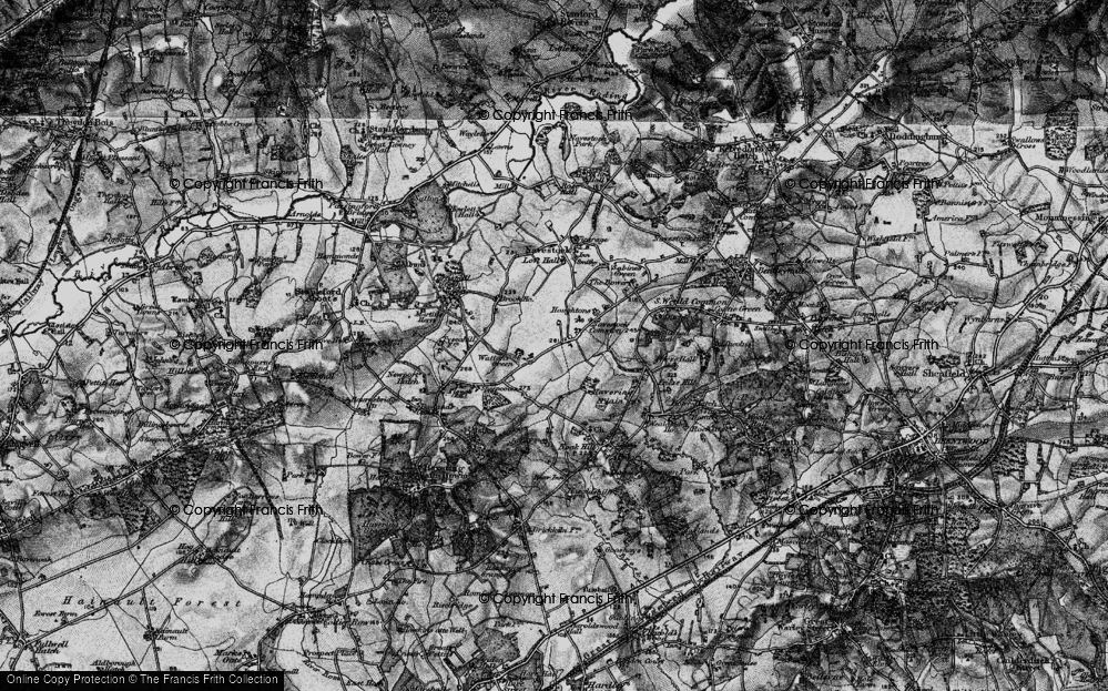 Old Map of Historic Map covering Navestock Common in 1896