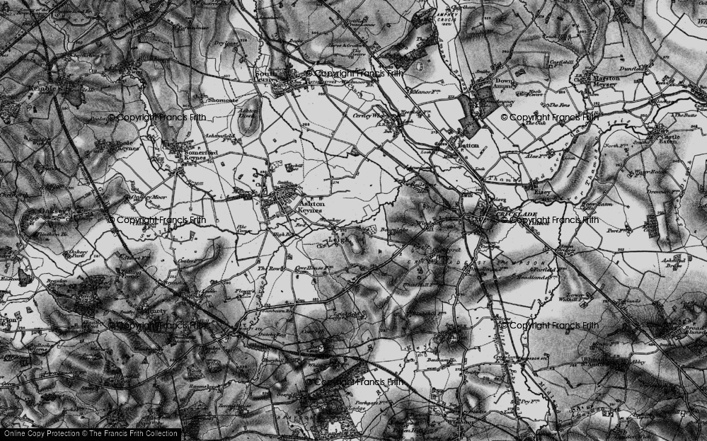 Old Map of Waterhay, 1896 in 1896