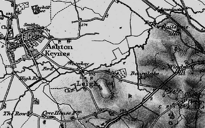 Old map of Waterhay in 1896