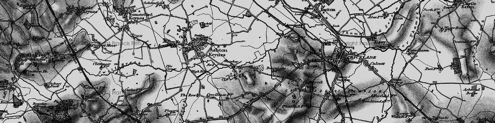 Old map of Waterhay in 1896