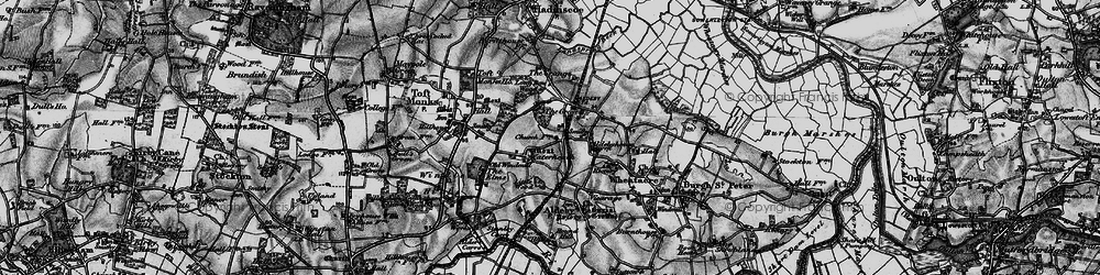 Old map of Toft Monks Ho in 1898
