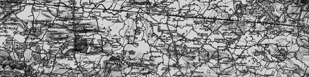 Old map of Bletchenden in 1895
