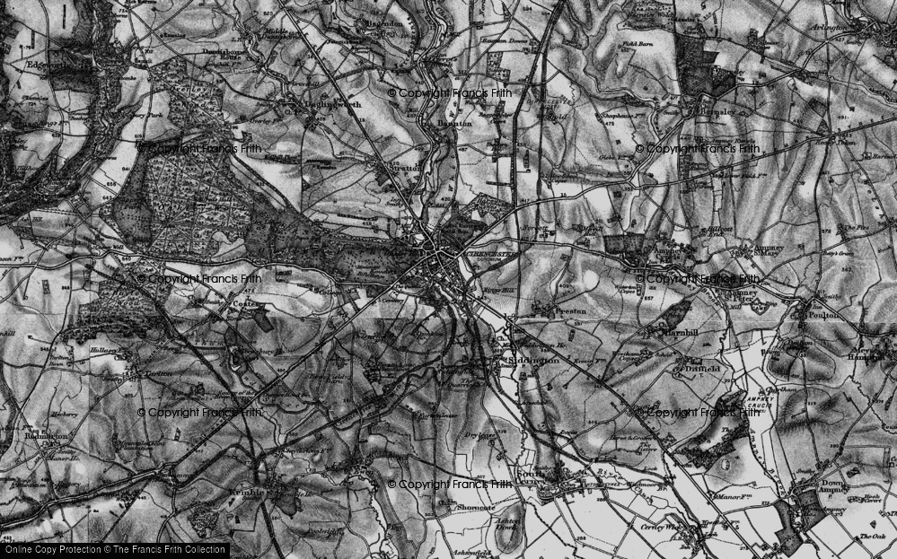 Old Map of Watermoor, 1896 in 1896