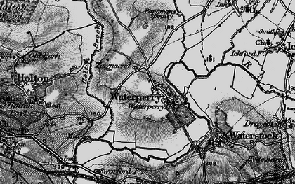 Old map of Waterperry in 1895