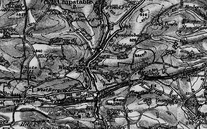Old map of Waterrow in 1898