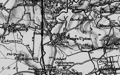 Old map of Waters Upton in 1899