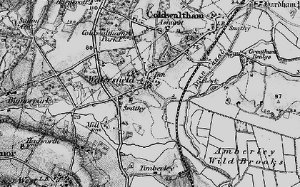 Old map of Watersfield in 1895