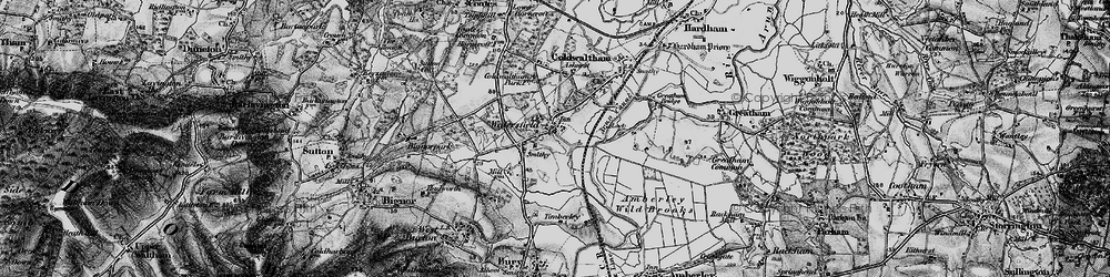 Old map of Watersfield in 1895