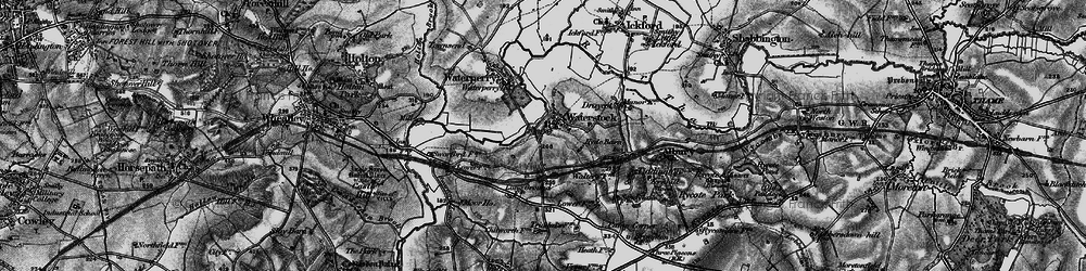 Old map of Waterstock in 1895