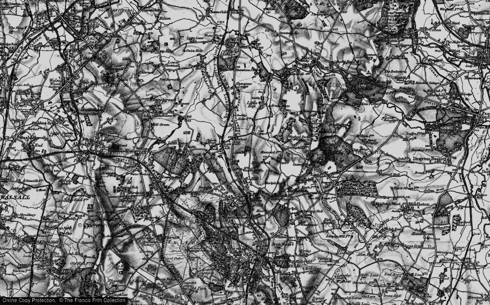 Old Map of Watford Gap, 1899 in 1899