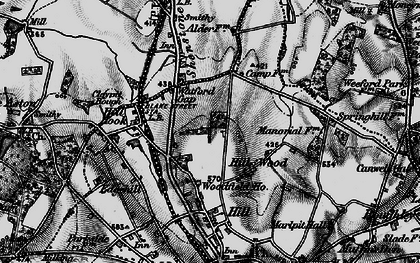 Old map of Watford Gap in 1899