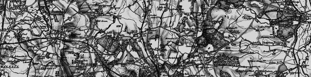 Old map of Watford Gap in 1899