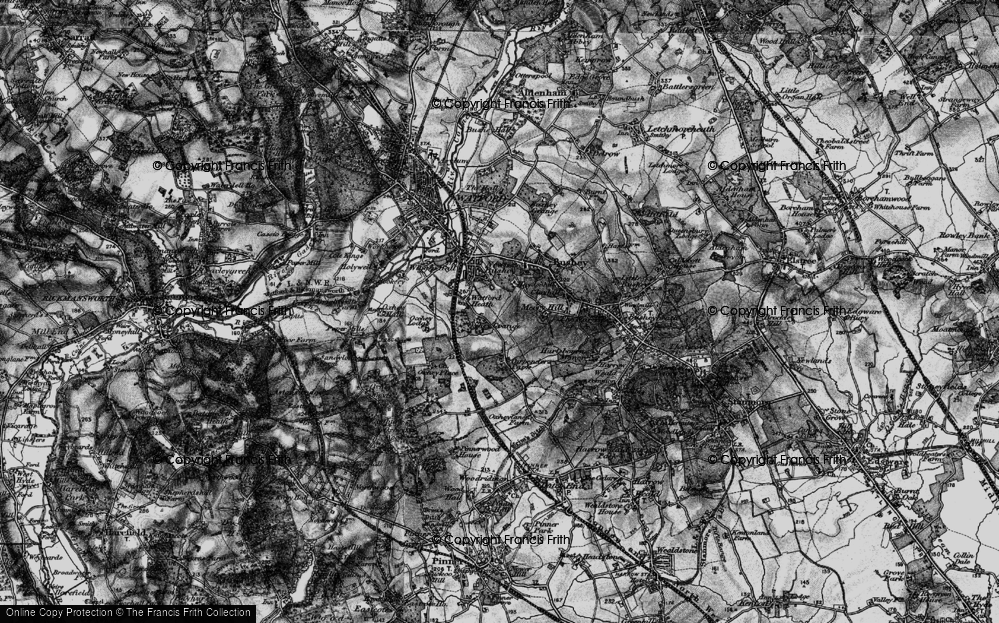 Old Map of Watford Heath, 1896 in 1896