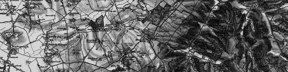 Old map of Watlington in 1895