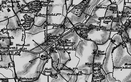 Old map of Wattisfield in 1898