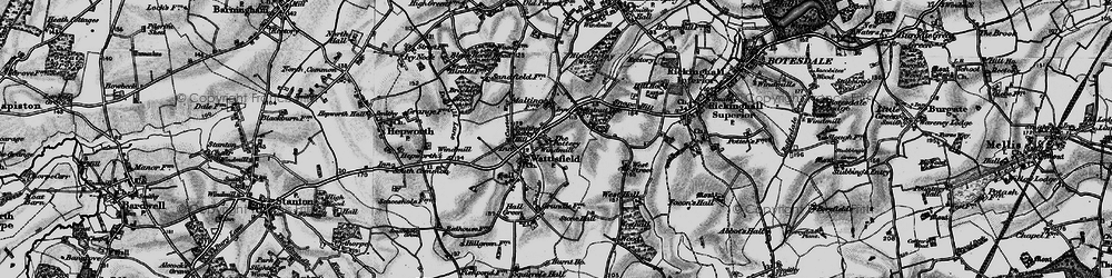 Old map of Wattisfield in 1898