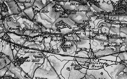 Old map of Wattlesborough Heath in 1899