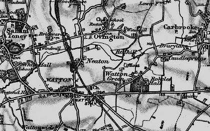 Old map of Watton Green in 1898