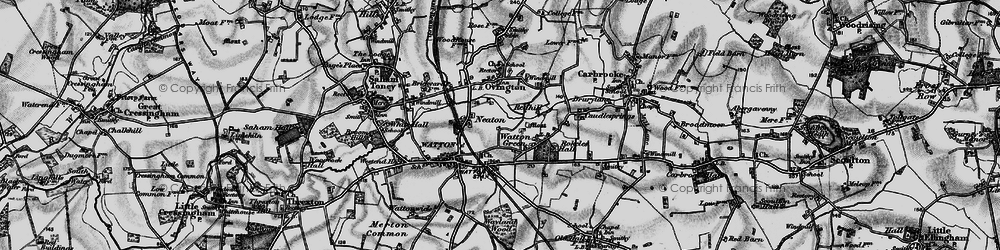 Old map of Watton Green in 1898