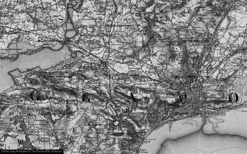 Old Map of Waunarlwydd, 1897 in 1897