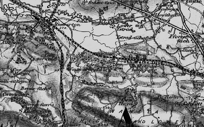 Old map of Waunarlwydd in 1897