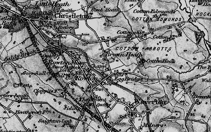 Old map of Waverton in 1897